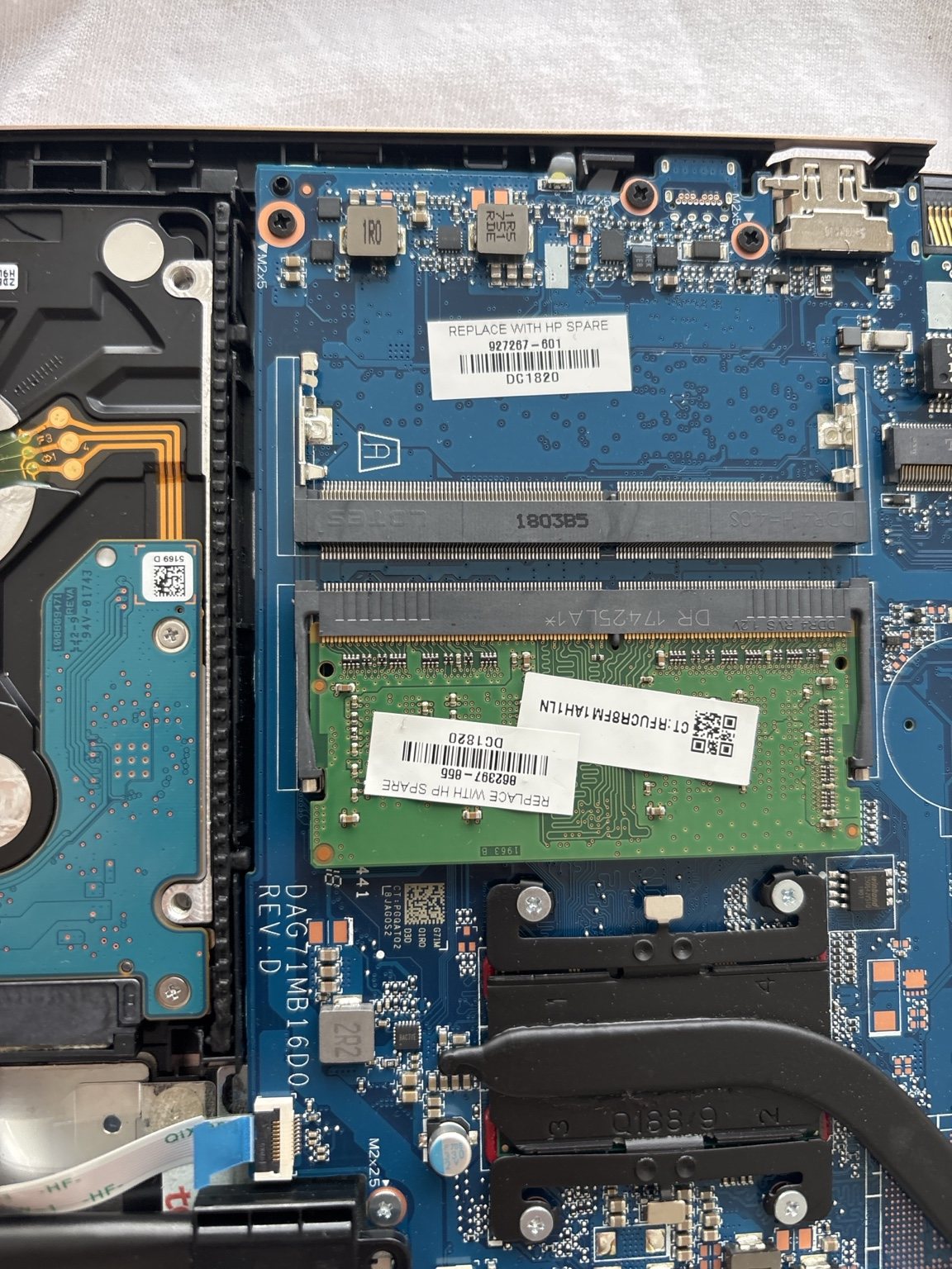 Laptop RAM upgrade carried out by PlymFix